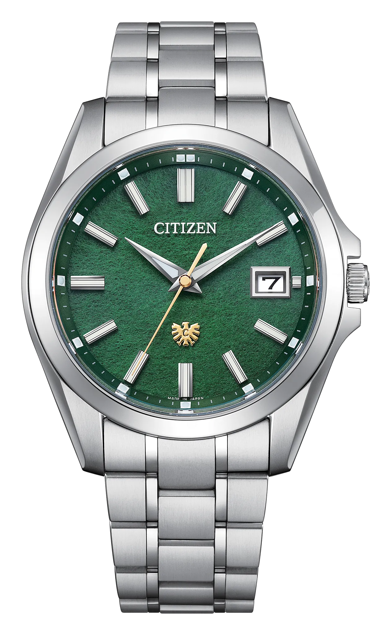 The CITIZEN Green Dial Super Titanium with Platinum DLC Coating